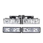 ZUN 6pcs Front Left Right Car Headlights & Corner Parking Lights for Chevy Truck/Suburban 1990-1993 08570897