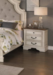 ZUN New Traditional Look Wooden Nightstand Drawers Bed Side Table Polished White Finish HSESF00F5481