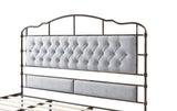 ZUN King size High Boad Metal bed with soft head and tail, no spring, easy to assemble, no noise W1708127643
