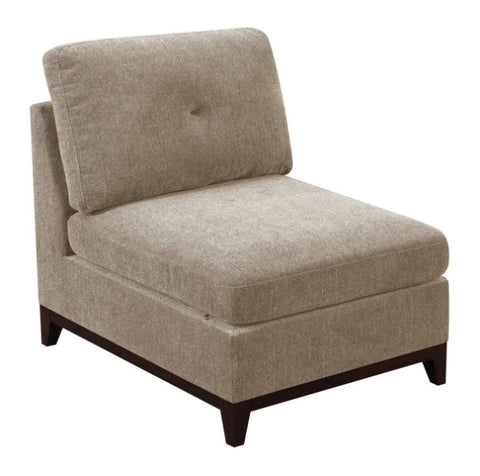 ZUN Modular Living Room Furniture Armless Chair Camel Chenille Fabric 1pc Cushion Armless Chair Couch B011104326