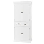 ZUN FCH Single Drawer Double Door Storage Cabinet White 56206735