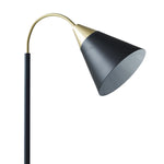 ZUN Arched Metal Floor Lamp with Chimney Shade B03596590