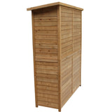 ZUN Fir Wood Shed Garden Storage Shed Wood Color & Green 48756444