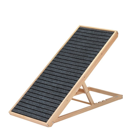 ZUN 39" Long Wooden Pet Ramp, Folding Dog Cat Ramp with Height Adjustment From 15.8" to 23.6" and W2181P152250