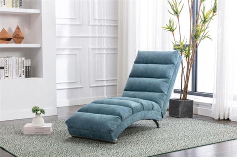 ZUN COOLMORE Linen Chaise Lounge Indoor Chair, Modern Long Lounger for Office or Living Room W39539624