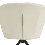ZUN Milk white 360&deg; Swivel Makeup Home Office Chair, PU Vanity Chair, Nail for Women, queen fancy W2118P143546