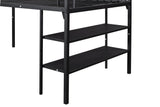 ZUN Low Loft bed with storage shelves 29170048