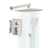ZUN Shower Faucet Set, with Handheld Shower and Rainfall Shower Head Combination Set Wall Mounted Shower W121983507