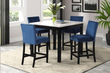 ZUN 5-piece Counter Height Dining Table Set with One Faux Marble Dining Table and Four Upholstered-Seat W50432859