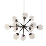 ZUN Paige 12-Light Chandelier with Oversized Globe Bulbs B03596546