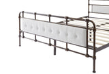 ZUN Queen size High Boad Metal bed with soft head and tail, no spring, easy to assemble, no noise W1708127638