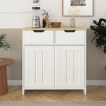 ZUN Storage Cabinet with 2 Drawers and Doors, Industrial Accent Kitchen Cupboard, Free Standing Cabinet, W131456964