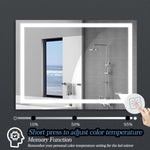 ZUN LED Bathroom Mirror 48x 36 Inch with lights, anti-Fog & Dimming Led Bathroom Vanity Mirror W134070938