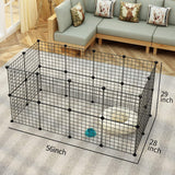 ZUN Pet Playpen, Small Animal Cage Indoor Portable Metal Wire Yard Fence for Small Animals, Guinea Pigs, 26976233