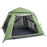 ZUN 240*240*150cm Spring Quick Open Four-Person Family Tent Camping Tent Green 63071113