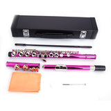 ZUN Cupronickel C 16 Closed Holes Concert Band Flute Rose Red 25127751