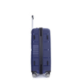 ZUN Hardshell Suitcase Double Spinner Wheels PP Luggage Sets Lightweight Durable Suitcase with TSA W284112583