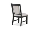 ZUN 2pc Contemporary Dining Side Chair Upholstered Padded Seat Back Gray Finish Wooden Furniture Dining B011P146013