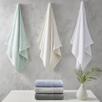 ZUN Cotton Tencel Blend Antimicrobial 6 Piece Towel Set B03595636