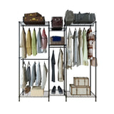 ZUN Closet Organizer Metal Garment Rack Portable Clothes Hanger Home Shelf 34688185