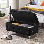 ZUN Storage Bench, Flip Top Entryway Bench Seat with Safety Hinge, Storage Chest with Padded Seat, Bed W135959020