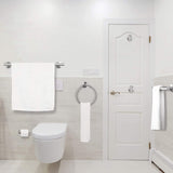 ZUN 6 Piece Stainless Steel Bathroom Towel Rack Set Wall Mount 87757730