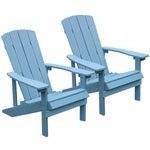 ZUN Blue Pool Garden Outdoor Lounger Patio Lounge Chairs Adirondack Chairs Set Of 2 W1828P147977