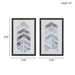 ZUN Abstract 2-piece Framed Canvas Wall Art Set B035100373