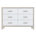 ZUN Elegant High Gloss Dresser with Metal Handle,Mirrored Storage Cabinet with 6 Drawers for WF303282AAK