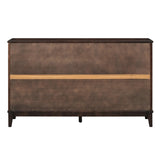 ZUN TREXM Sideboard with 4 Door Large Storage Buffet with Adjustable Shelves and Metal Handles for WF310444AAP