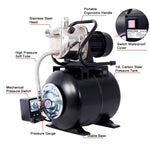 ZUN 1.6HP Shallow Well Pump with Pressure Tank,garden water pump, Irrigation Pump,Automatic Water W46562966