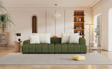 ZUN 103.9" Modern Couch Corduroy Fabric Comfy Sofa with Rubber Wood Legs, 4 Pillows for Living Room, WF309991AAF