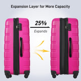 ZUN Hardshell Luggage Sets 2Pcs + Bag Spinner Suitcase with TSA Lock Lightweight 20" + 28" PP309434AAH