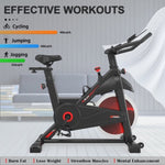 ZUN Indoor Cycling Exercise Bike Stationary, Home Gym Workout Fitness Bike with Comfortable Cusion, LCD W1362104895