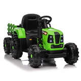 ZUN Ride on Tractor with Trailer,12V Battery Powered Electric Tractor Toy w/Remote Control,electric car W1396124964
