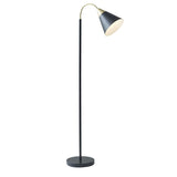 ZUN Arched Metal Floor Lamp with Chimney Shade B03596590