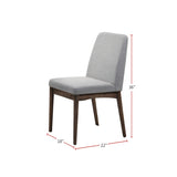 ZUN Grey Fabric Upholstered Dining Chair, Brown SR011805