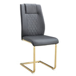 ZUN Modern dining chairs, restaurant chairs, and gold legged upholstered chairs made of artificial W1151107097