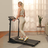 ZUN Folding Treadmill for Home Workout, Electric Walking Treadmill Machine 12 Preset or Adjustable W1532103614