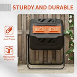 ZUN Tumbling Compost Bin Outdoor 360&deg; Dual Chamber Rotating Composter 43 Gallon, Orange W2225142613