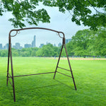ZUN Outdoor Garden Iron Art Swing Frame Bronze 66663067