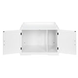ZUN FCH Cat Litter Box House Hidden Cabinet Extra Large Enclosure Furniture White 41330453