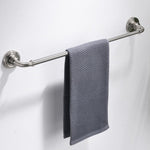 ZUN Bathroom Hardware Set Brushed Nickel 4-Pieces Bathroom Towel Rack 24 Inches Adjustable Bathroom W1932130479