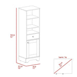 ZUN Andalusia 1-Drawer 3-Shelf Linen Cabinet Light Grey B06280550