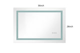 ZUN LED Lighted Bathroom Wall Mounted Mirror with High Lumen+Anti-Fog Separately Control+Dimmer Function W1272119143