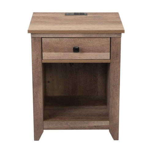 ZUN Farmhouse Nightstand, Bedside Table with Drawer and Shelf, Wood Storage Cabinet for Home Bedroom, W104157245