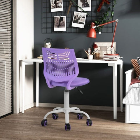 ZUN Plastic Task Chair/ Office Chair - Purple W1314127872