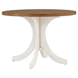 ZUN TOPMAX Mid-Century Solid Wood Round Dining Table for Small Places, Walnut Table WF296298AAD