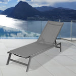 ZUN Outdoor Chaise Lounge Chair,Five-Position Adjustable Aluminum Recliner,All Weather For W41939291