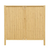 ZUN Bamboo 2 door cabinet, Buffet Sideboard Storage Cabinet, Buffet Server Console Table, for Dining W68870255